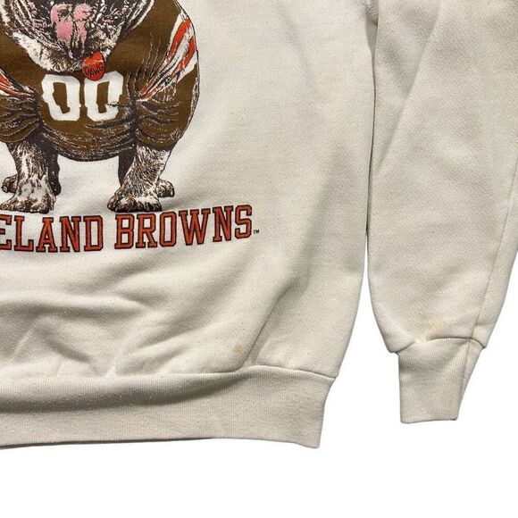Vintage 70s 80s Cleveland Browns NFL Love Them Dogs Graphic Crewneck Sweatshirt - Picture 3 of 4